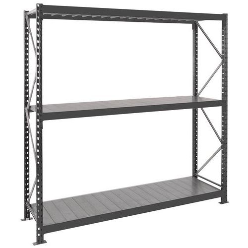 Estante para cargas médias Rayvol – prateleira integral em metal – Manorga