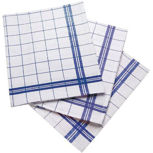 Pano para limpeza de copos em algodão que não solta pelos – conjunto de 18 – Matfer