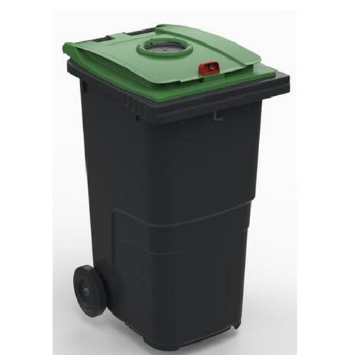 Contentor móvel para a recolha seletiva de resíduos – 240 L – Vidro