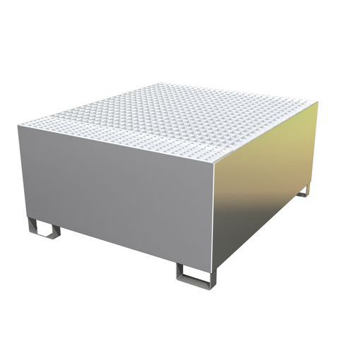 Caixa de retenção 1 GRV – inox – plataforma gradeada galvanizada – Sameto Technifil