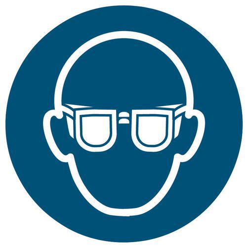 Painel de obrigação - Uso de óculos de segurança obrigatório - Rígido