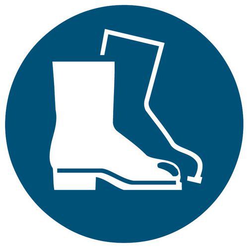 Painel de obrigação - Uso de calçado de segurança obrigatório - Rígido