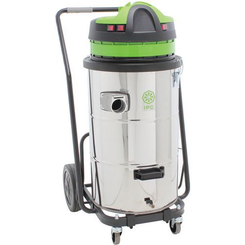 Aspirador de água e pó para óleo e aparas de 3600 W com cuba de inox de 78 L – ICA Aspirador de água e pó para óleo e aparas de 3600 W com cuba de inox de 78 L – ICA