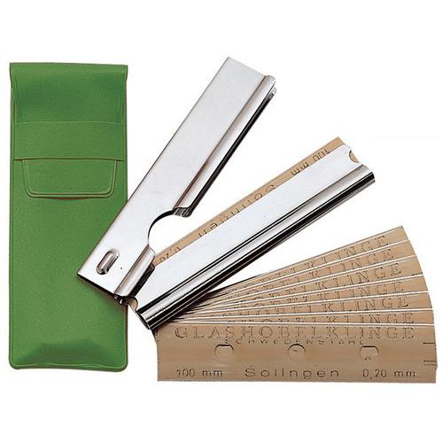 Raspador de vidros + 10 lâminas de 10 cm em estojo plástico