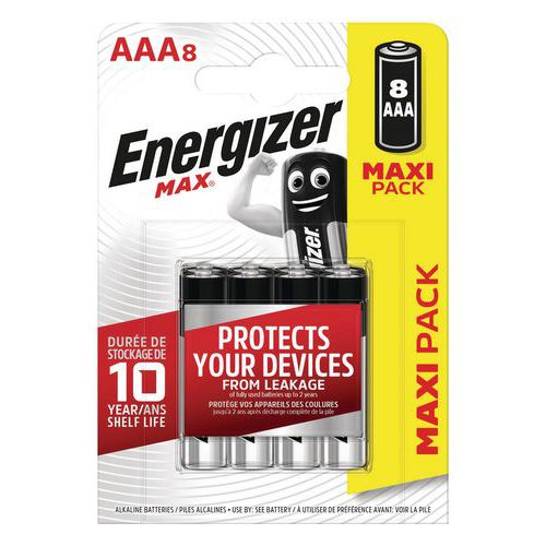 Pilha Max AAA – conjunto de 8 – Energizer