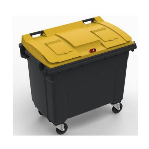 Contentor móvel Plastic Omnium - Tampa especial para embalagens domésticas para reciclar - 660 L