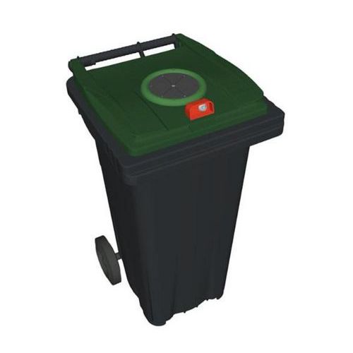 Contentor móvel para a recolha seletiva de resíduos – 120 L – Vidro