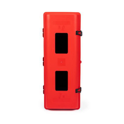 Caixa para extintor, porta vermelha e caixa preta – 9 kg – Jonesco