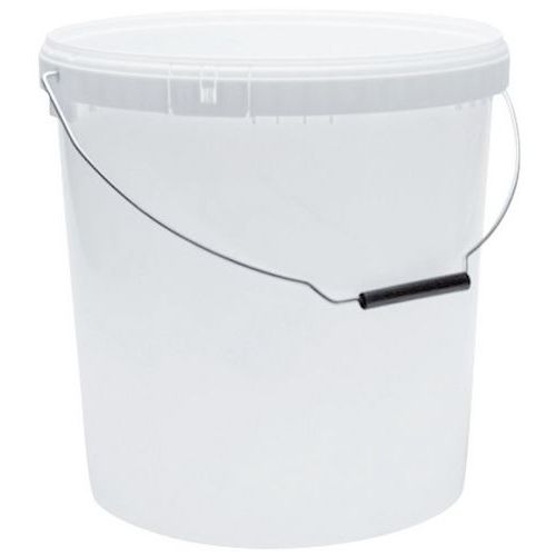 Balde branco com tampa – 1 a 30 L – Manutan Expert