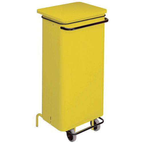 Contentor móvel com pedal da frente amovível de 110 L