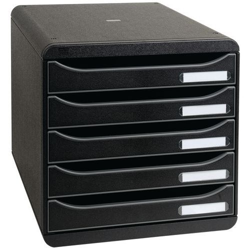 Módulo de arquivo Big Box Plus, preto, 5 gavetas – Exacompta