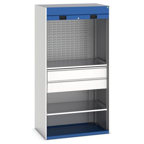 Armário pesado com porta tipo cortina e gavetas Cubio 2000x1050 mm – Bott