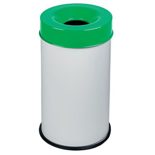 Cesto branco antifogo com tampa, de 50 L