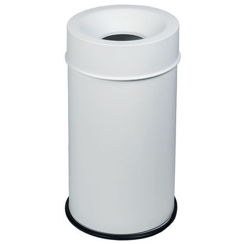 Cesto branco antifogo com tampa, de 50 L