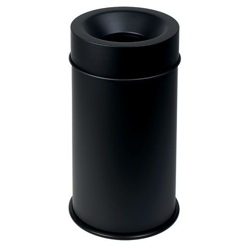 Cesto preto antifogo com tampa, de 50 L