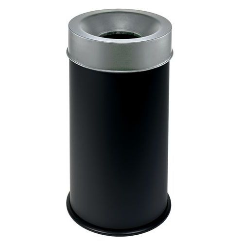 Cesto preto antifogo com tampa, de 50 L
