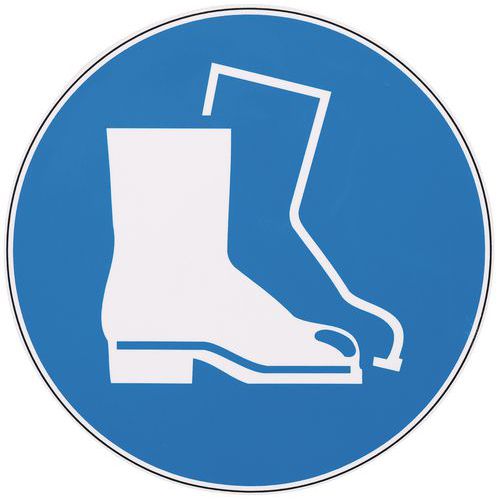 Painel – calçado de segurança obrigatório – autocolante – Manutan Expert