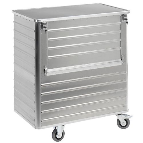 Carro-contentor em alumínio – painel semirrebatível – capacidade de 355 L a 1050 L