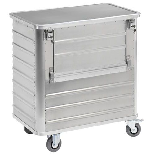 Carro-contentor em alumínio – painel semirrebatível – capacidade de 355 L a 1050 L Carro-contentor em alumínio – painel semirrebatível – capacidade de 355 L a 1050 L