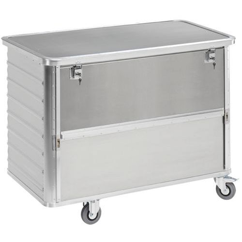 Carro-contentor em alumínio – painel deslizante – Capacidade de 355 L a 650 L Carro-contentor em alumínio – painel deslizante – Capacidade de 355 L a 650 L