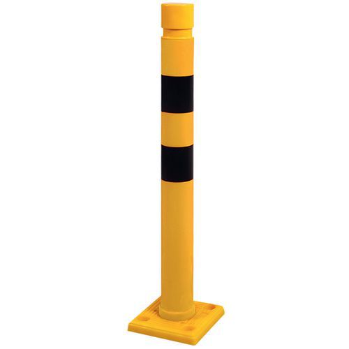 Poste de proteção amarelo e preto – Ø 80 mm – altura de 750 mm