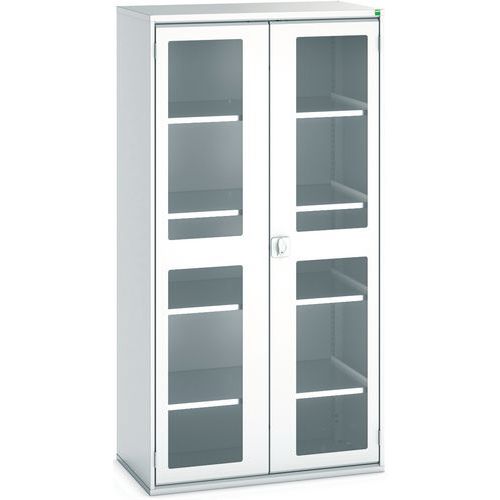 Portas transparentes do armário Verso com 4 prateleiras 1050x550x2000