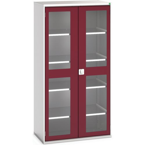 Portas transparentes do armário Verso com 4 prateleiras 1050x550x2000