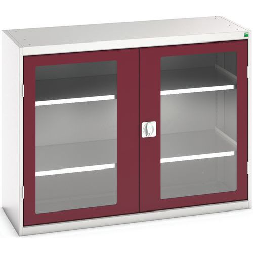 Portas transparentes do armário Verso com 2 prateleiras 1300x550x1000