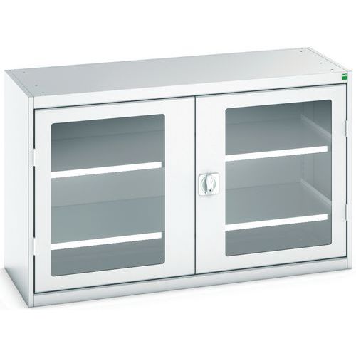 Portas transparentes do armário Verso com 2 prateleiras 1300x550x800