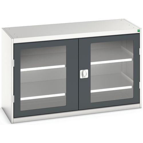Portas transparentes do armário Verso com 2 prateleiras 1300x550x800