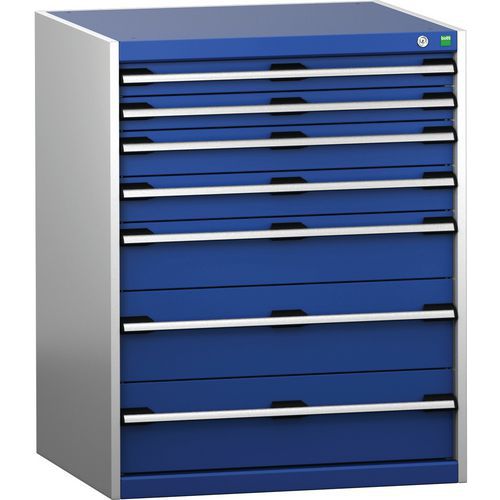 Armário de gavetas SL-8710-7.4 com 7 gavetas para carga pesada - BOTT
