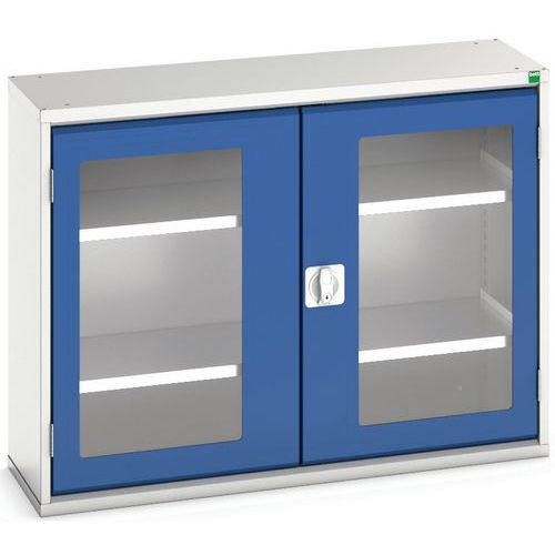Portas transparentes do armário Verso com 2 prateleiras 1050x350x800