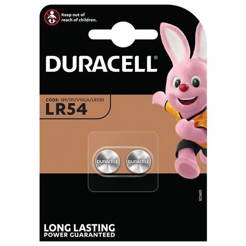 Pilha de botão alcalina LR54 V10GA – conjunto de 2 – Duracell