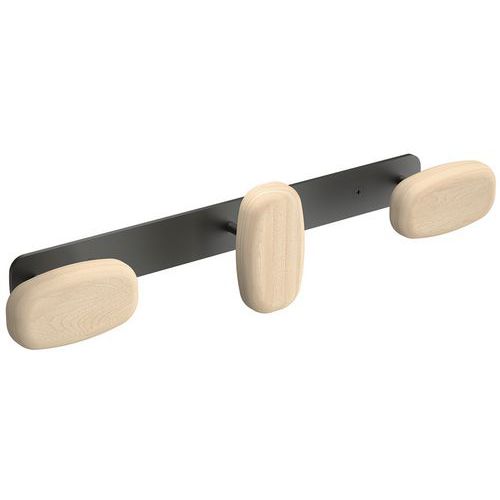Gancho de parede de fixar – Sherwood – 3 ganchos – bimaterial