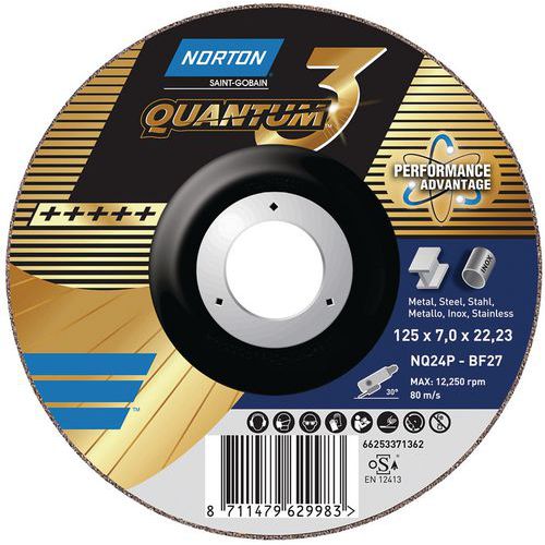 Disco de rebarbagem Quantum 3 Metal – Norton Disco de rebarbagem Quantum 3 Metal – Norton