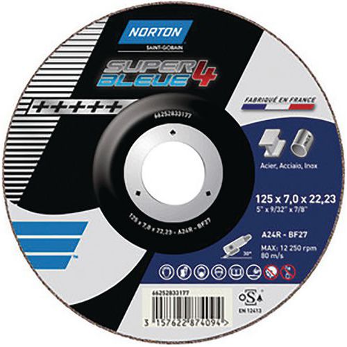 Disco de rebarbagem Super Blue 4 Metal – Norton