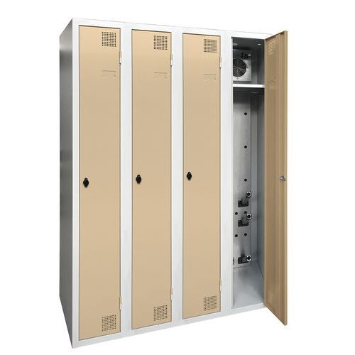 Cacifo com secagem para indústria limpa – 1 a 4 colunas – Com base – Akaze