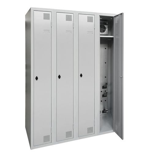 Cacifo com secagem para indústria limpa – 1 a 4 colunas – Com base – Akaze