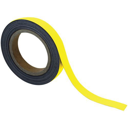 Fita magnética apagável para marcação – 10 m – amarelo - Manutan Expert