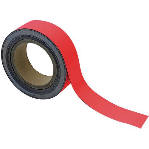 Fita magnética apagável para marcação – 10 m – Vermelha - Manutan Expert