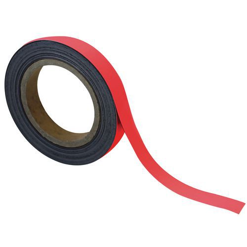 Fita magnética apagável para marcação – 10 m – Vermelha - Manutan Expert