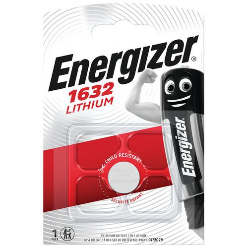 Pilha de botão de lítio CR 1632 – Energizer