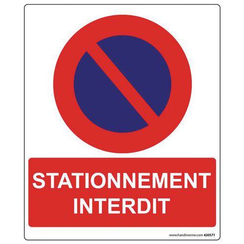 Painel de segurança retangular de Estacionamento proibido