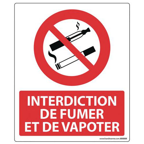 Painel de Proibido fumar e vapear