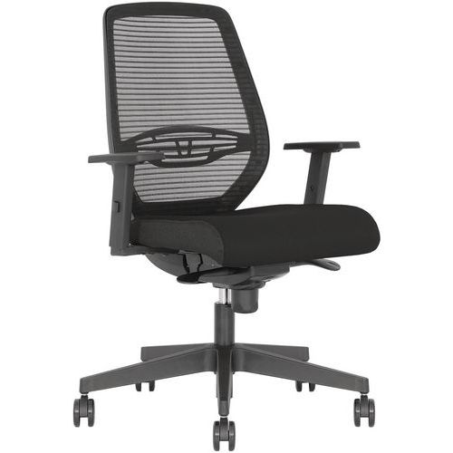 Cadeira de escritório Neos com apoios para braços 2D – preto – Nowystyl