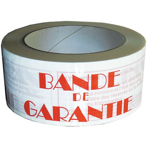 Fita adesiva em PVC – Impressão Bande de Garantie
