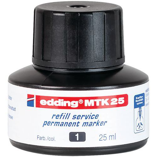 Recarga de tinta para marcador permanente – Preto – MTK25 – Edding