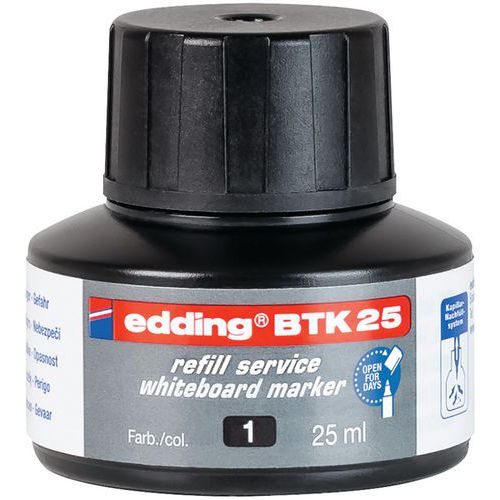 Recarga de tinta para marcador para quadros brancos – Preto – BTK25 – Edding