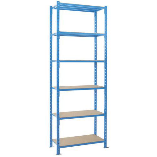 Estante Combi-Plus – prateleira tubular + placa de cobertura em madeira - Manorga