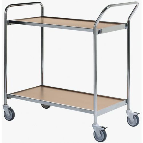 Carro móvel cromado – 2 plataformas – capacidade de 150 kg